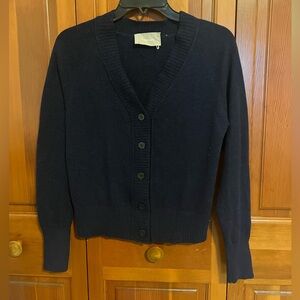 Everlane Navy Cashmere & Wool Cardigan